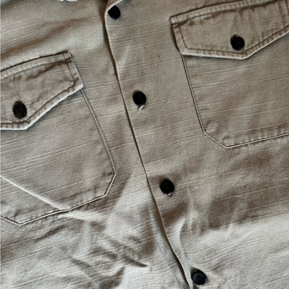 One Teaspoon Olive Button-Up Shirt